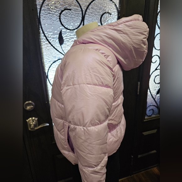 Swiss Tech Girls purple lavender Winter Zip Puffer Jacket with Hood Size M 7/8 - Picture 3 of 8